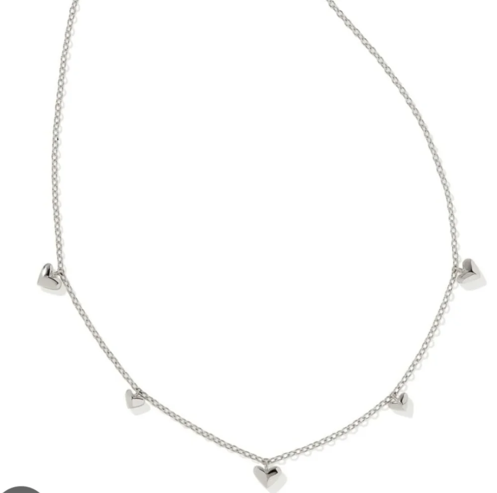 Kendra Scott NWT Phoebe Necklace,dainty🩶 andGift Bag,box,elastic bow,soft pouch - Picture 1 of 7